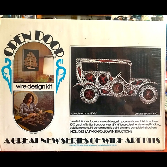 Circa 1974 Open Door Antique Car Wire Design Kit. One of a Kind. - Picture 1 of 8